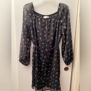 Loft floral long sleeves dress in Petite S.